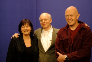 Maurane, Charles Loos et Steve Houben dans les locaux du label Igloo Records © Igloo. Maurane, Charles Loos et Steve Houben dans les locaux du label Igloo Records © Igloo.