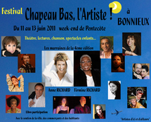 11/06 au 13/06/2011, Festival Chapeau Bas, l'Artiste, Bonnieux, Vaucluse 11/06 au 13/06/2011, Festival Chapeau Bas, l'Artiste, Bonnieux, Vaucluse
