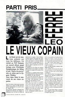Pages 4 et 5 du magazine La Revue du Spectacle, n°spécial de décembre 90 et janvier 91