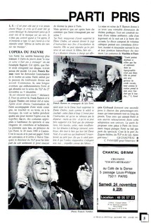 Pages 4 et 5 du magazine La Revue du Spectacle, n°spécial de décembre 90 et janvier 91