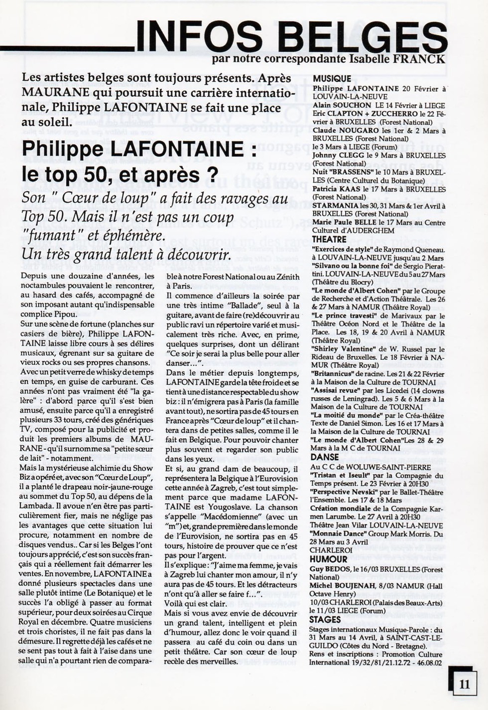 Tous droits réservés © Gil Chauveau/La Revue du Spectacle 2011.