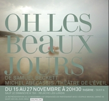 15/11 au 27/11/2011, Théâtre à Châtillon, Hauts-de-Seine, "Oh les beaux jours" 15/11 au 27/11/2011, Théâtre à Châtillon, Hauts-de-Seine, "Oh les beaux jours"