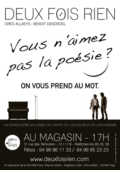● Avignon Off 2019 ● Deux Fois Rien par la Compagnie Volte Face ● Avignon Off 2019 ● Deux Fois Rien par la Compagnie Volte Face