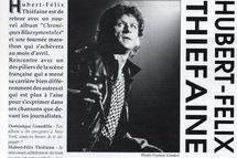 Hubert-Félix Thiéfaine dans le n° 6 de la RDS © Francis Vernhet/La Revue du Spectacle. Hubert-Félix Thiéfaine dans le n° 6 de la RDS © Francis Vernhet/La Revue du Spectacle.