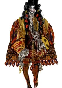 Croquis pour le costume de Monsieur Jourdain © Christian Lacroix. Croquis pour le costume de Monsieur Jourdain © Christian Lacroix.