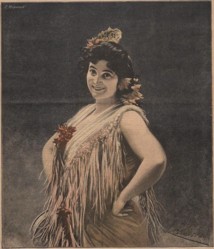 Emma Calvé, dans "Sapho", à l'Opéra Comique © Théobald Chartran. Emma Calvé, dans "Sapho", à l'Opéra Comique © Théobald Chartran.