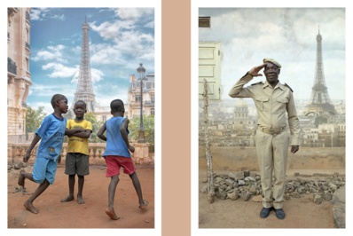 Deux tirages de la série "Paris Lomé" © Bernard Brisé.