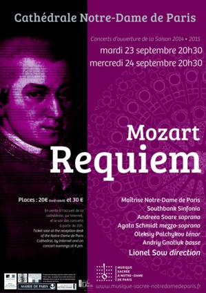 Le "Requiem" de Mozart entre à Notre-Dame de Paris Le "Requiem" de Mozart entre à Notre-Dame de Paris