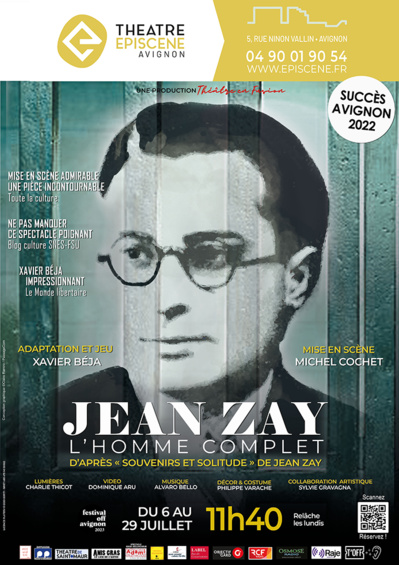 Avignon Off 2023 >> "Jean Zay, l'homme complet" Avignon Off 2023 >> "Jean Zay, l'homme complet"