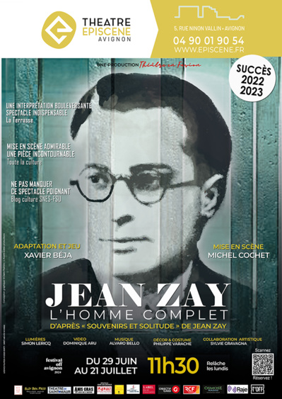 Avignon Off 2024 >> "Jean Zay, l'homme complet" Avignon Off 2024 >> "Jean Zay, l'homme complet"