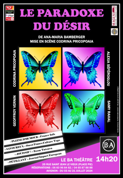 Avignon OFF 2024 >> "Le Paradoxe du Désir" Avignon OFF 2024 >> "Le Paradoxe du Désir"