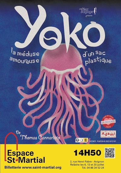 Avignon OFF 2025 "Yoko, la méduse amoureuse d'un sac plastique"