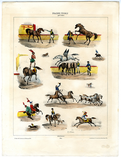 Exercices de Franconi et Astley Passe temps par V. Adam © Gauthier Himber - Musées de Châlons-en-Champagne.