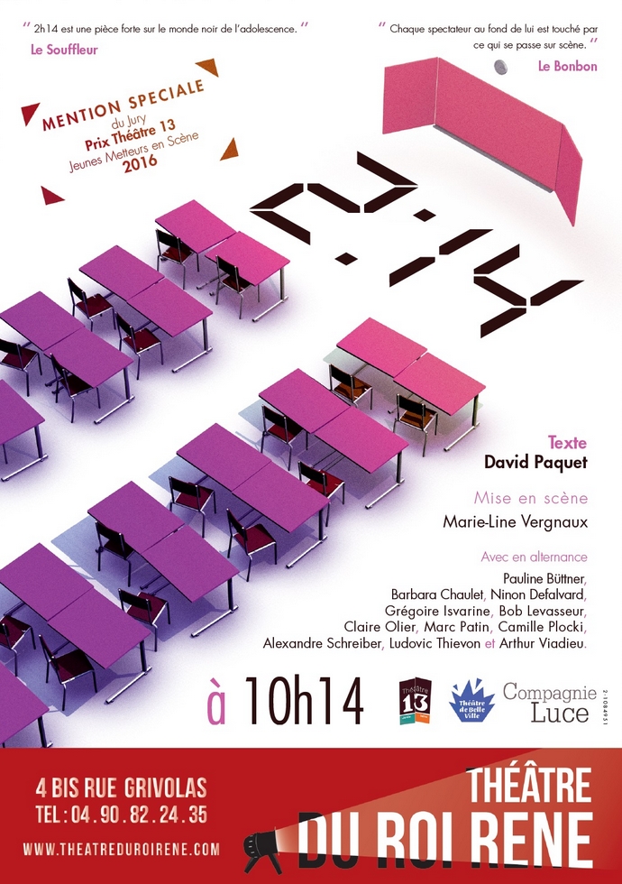 ● Avignon Off 2017 ● "2h14" de David Paquet, par la Compagnie Luce ● Avignon Off 2017 ● "2h14" de David Paquet, par la Compagnie Luce