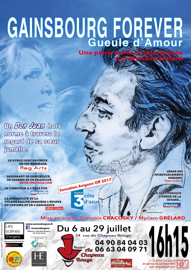 ● Avignon Off 2018 ● "Gueule d'Amour - Gainsbourg for ever" de Myriam Grélard