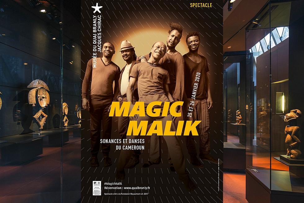 Sonances et danses du Cameroun de Magic Malik et Merlin Nyakam au Musée du quai Branly