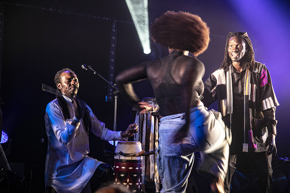 Pa Assane, Stéphane Constantini, Mara Seck © Ibrahima Ba Sane. Pa Assane, Stéphane Constantini, Mara Seck © Ibrahima Ba Sane.