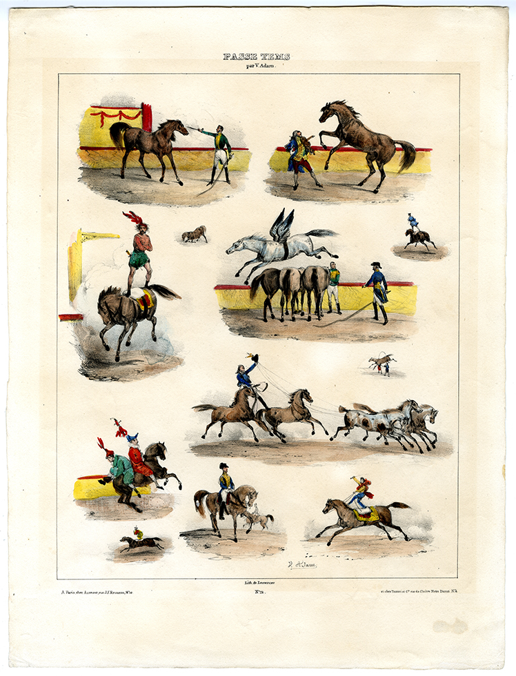 Exercices de Franconi et Astley Passe temps par V. Adam © Gauthier Himber - Musées de Châlons-en-Champagne.