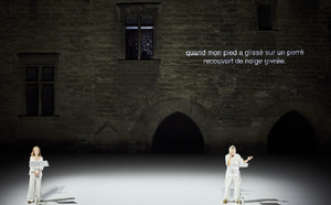 •In 2026• "Oiseau" Une lecture-performance comme une envolée de mots-flocons flottant au-dessus de la Cour d'Honneur…